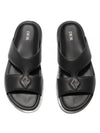 Aqua Grained Calfskin Sandal Black - DIOR - BALAAN 2