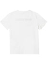 Women's Embroidered Cotton Short Sleeve T-Shirt Ivory - MAX MARA - BALAAN.