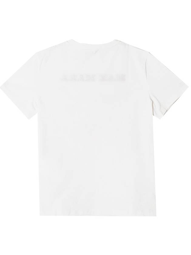 Women's Embroidered Cotton Short Sleeve T-Shirt Ivory - MAX MARA - BALAAN.