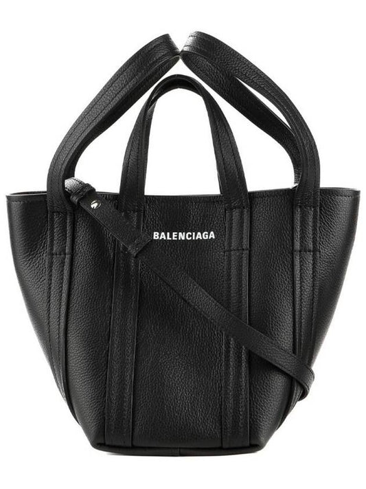 Everyday XS Grained Calfskin Shoulder Tote Bag Black - BALENCIAGA - BALAAN 2