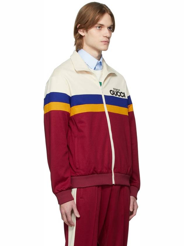 Original Logo Jersey Track Jacket Magenta Ivory - GUCCI - BALAAN 6