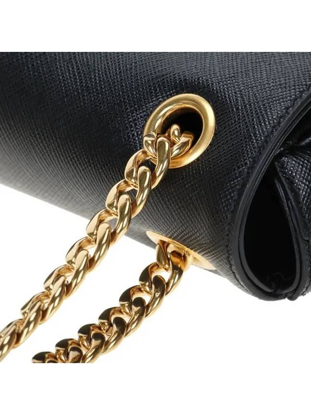 Saffiano Chain Cross Bag Black - PRADA - BALAAN 9