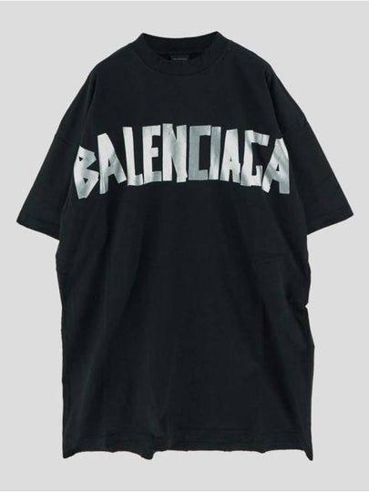 Logo Print T-Shirt Short Dress Black - BALENCIAGA - BALAAN 2