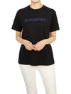 Logo Print Cotton Short Sleeve T-Shirt Black - BURBERRY - BALAAN 6