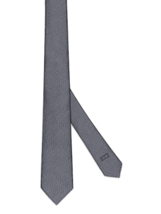 Oblique Silk Tie Grey - DIOR - BALAAN 1