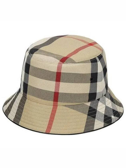 Check Pattern Cotton Bucket Hat Beige - BURBERRY - BALAAN 2