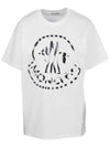 Logo Print Cotton Jersey Short Sleeve T-Shirt Off White - MONCLER - BALAAN 2