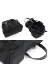 1BH029 Black Re Nylon Silver Plated Triangle Two Pocket Chain Mini Backpack 2WAY - PRADA - BALAAN 6