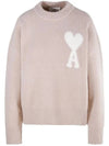 De Coeur Intarsia Knit Top Powder Pink - AMI - BALAAN 3