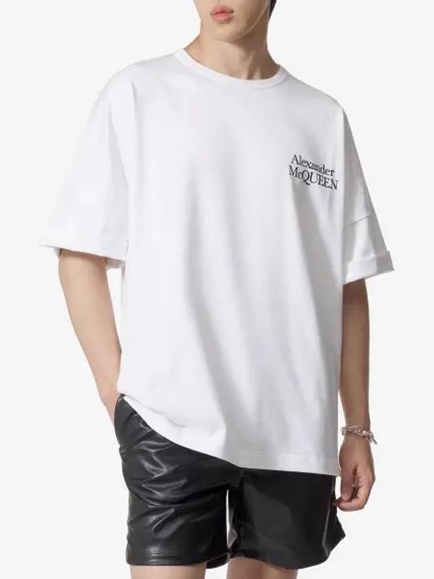 Logo Print Cotton Short Sleeve T-Shirt White - ALEXANDER MCQUEEN - BALAAN 2