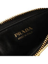 Saffiano Leather Card Wallet Black Silver - PRADA - BALAAN 7