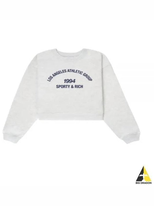 LA Athletic Group Crewneck Heather GrayNavy CR1025HG 19 Sweatshirt - SPORTY & RICH - BALAAN 1