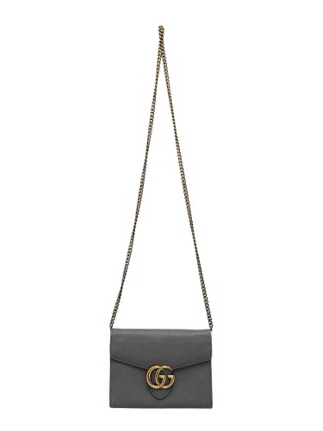 401232 GG Marmont Gray WOC Chain Cross Bag - GUCCI - BALAAN 5