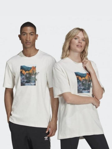 01H09065Adidas OriginalAdventure Landscape TShirtSummit White - ADIDAS ORIGINALS - BALAAN 1