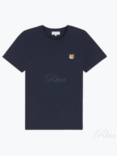 Fox Head Patch Regular Short Sleeve T-Shirt Navy - MAISON KITSUNE - BALAAN 2