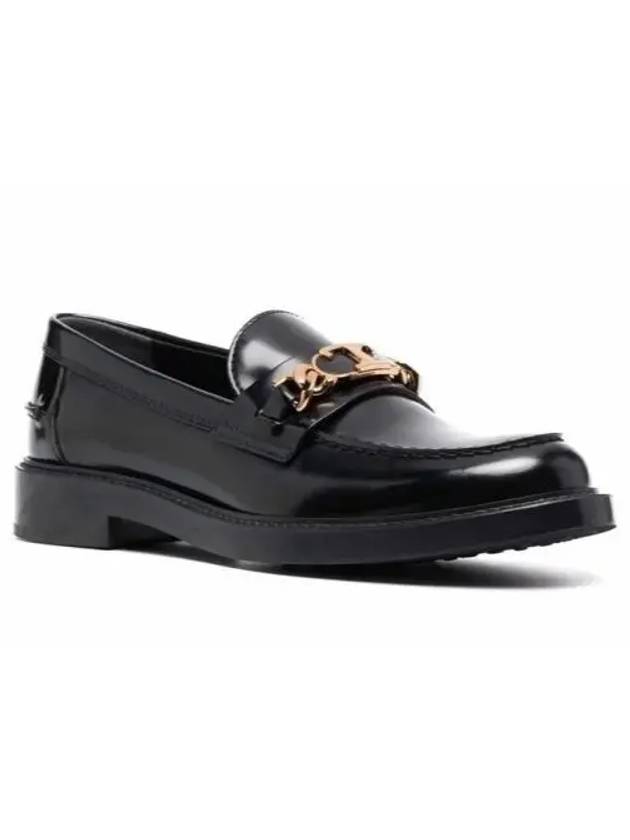 Horsebit Chain Leather Loafer Black - TOD'S - BALAAN 2