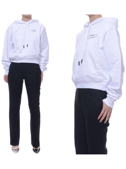 Women's Clip Crop Hoodie White - OFF WHITE - BALAAN 2