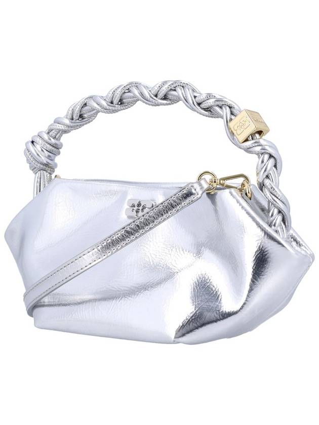 Bou Mini Tote Bag Silver - GANNI - BALAAN 4