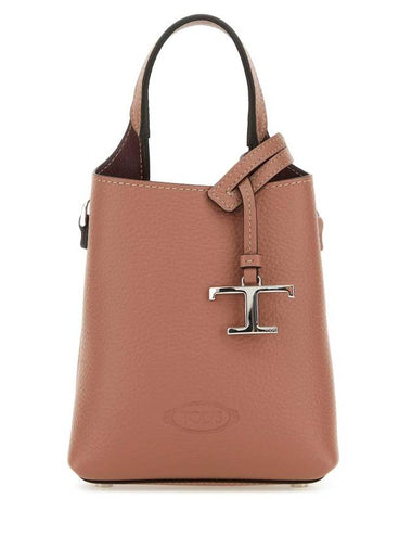 Micro Leather Mini Tote Bag Pink - TOD'S - BALAAN 1