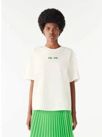 Oversized Ball Print Jersey Short Sleeve T-Shirt White - LACOSTE - BALAAN 2