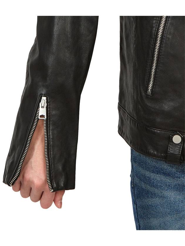 Silas Tab Collar Leather Biker Jacket Black - ALLSAINTS - BALAAN 11