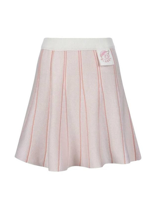 Reversible pleated knit skirt MK3SS052WHT - P_LABEL - BALAAN 2