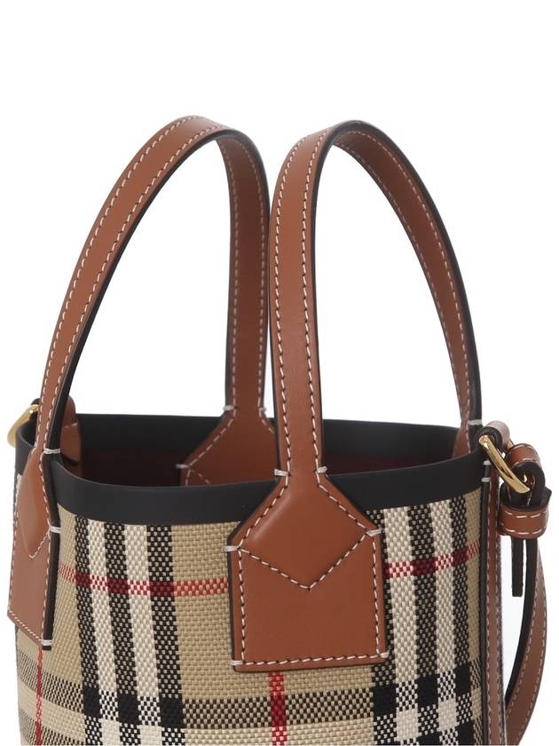 Mini London Tote Bag Archive Beige - BURBERRY - BALAAN 6