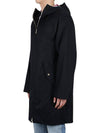 Waterproof Cotton Twill T-Dart Hooded Jacket Navy - THOM BROWNE - BALAAN 5