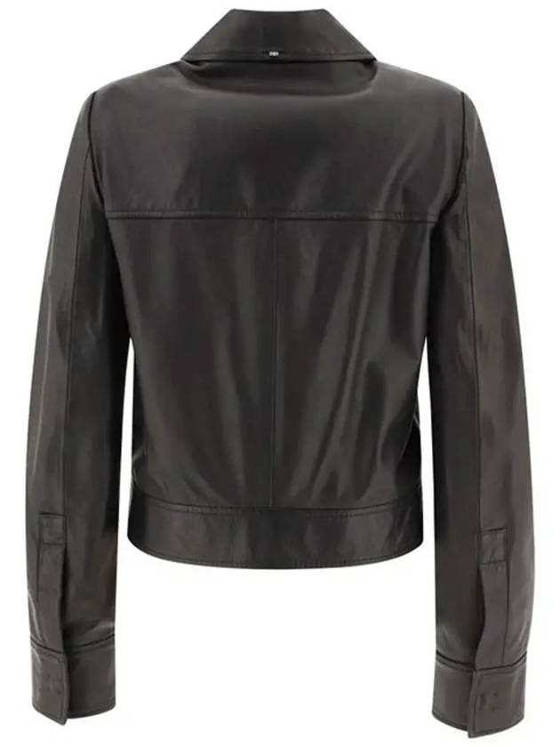 Bolsena Leather Jacket Black - MAX MARA - BALAAN 3