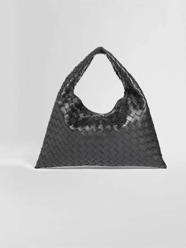 Intrecciato Small Hop Tote Bag Black - BOTTEGA VENETA - BALAAN 7