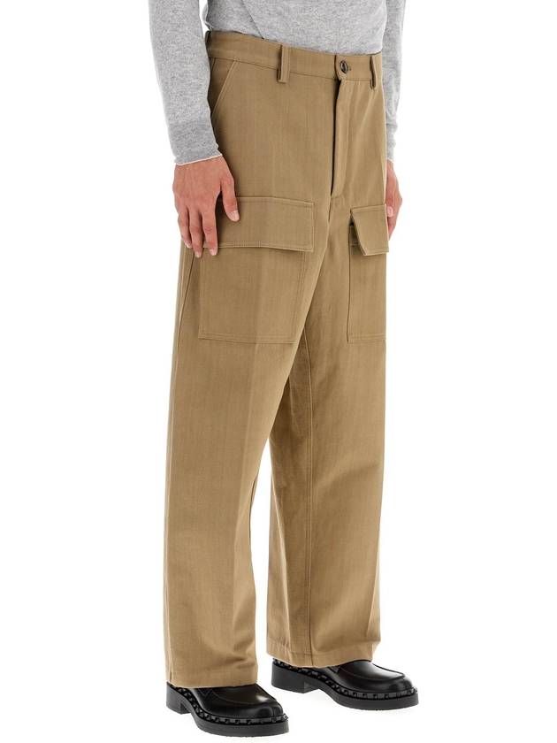 cargo canvas pants in italian style - VALENTINO - BALAAN 2