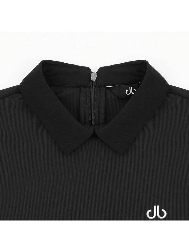 Drew Ribbed Long Sleeve T-Shirt DF41LT05BLACK - DRUH GOLF - BALAAN 3