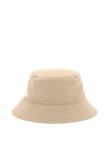 Embroidered Logo Drill Bucket Hat Khaki - MIU MIU - BALAAN 1