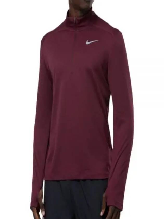 Pacer Dry Fit Half Zip Long Sleeve T-shirt Red - NIKE - BALAAN 2