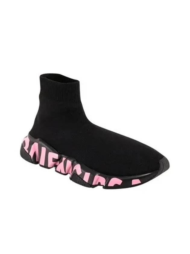 Speedrunner Graffiti Logo Sole High Top Sneakers Pink - BALENCIAGA - BALAAN 3