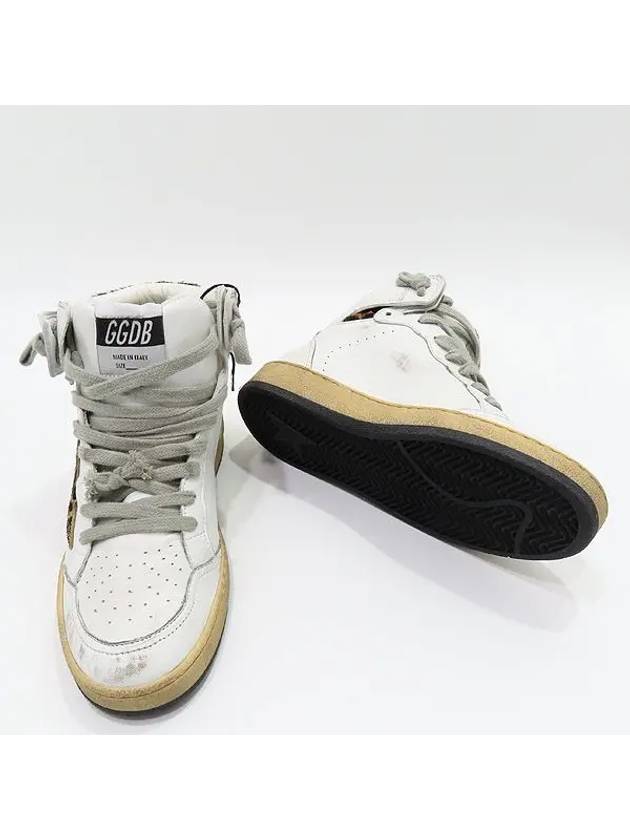 GWF00230 White Leather Leopard SKY STAR High Top Women s Sneakers Size 36 230MM - GOLDEN GOOSE - BALAAN 3