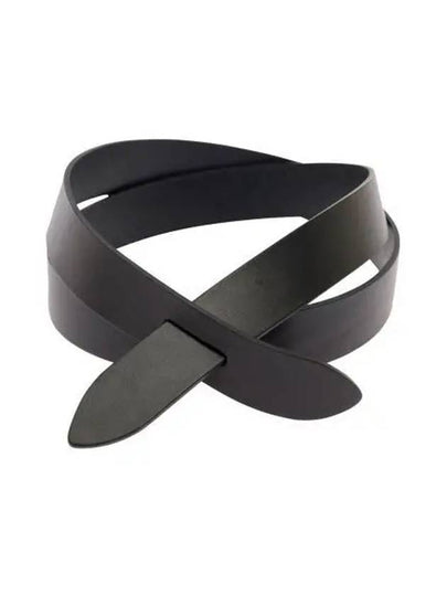 Lecce Knotted Leather Belt Black - ISABEL MARANT - BALAAN 2