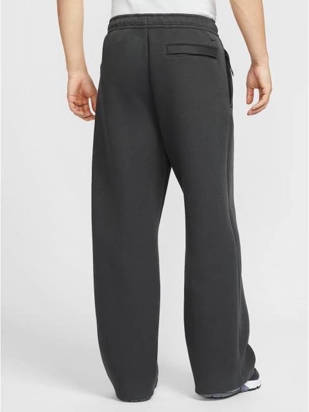 Tech Wide Leg Fleece Track Pants Anthracite - NIKE - BALAAN 3