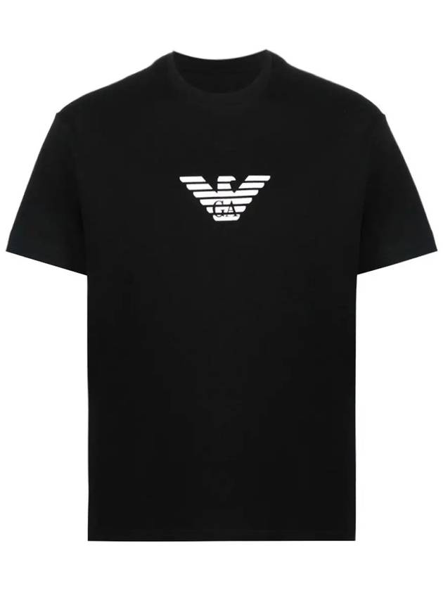 Logo Cotton Short Sleeve T-Shirt Black - EMPORIO ARMANI - BALAAN 2