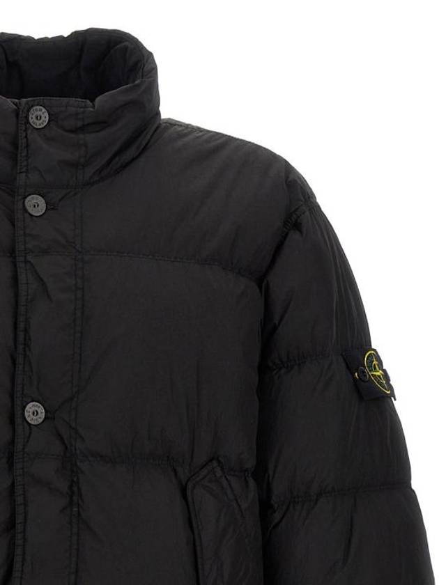 Garment Dyed Crinkle Reps Down Padding Black - STONE ISLAND - BALAAN 4