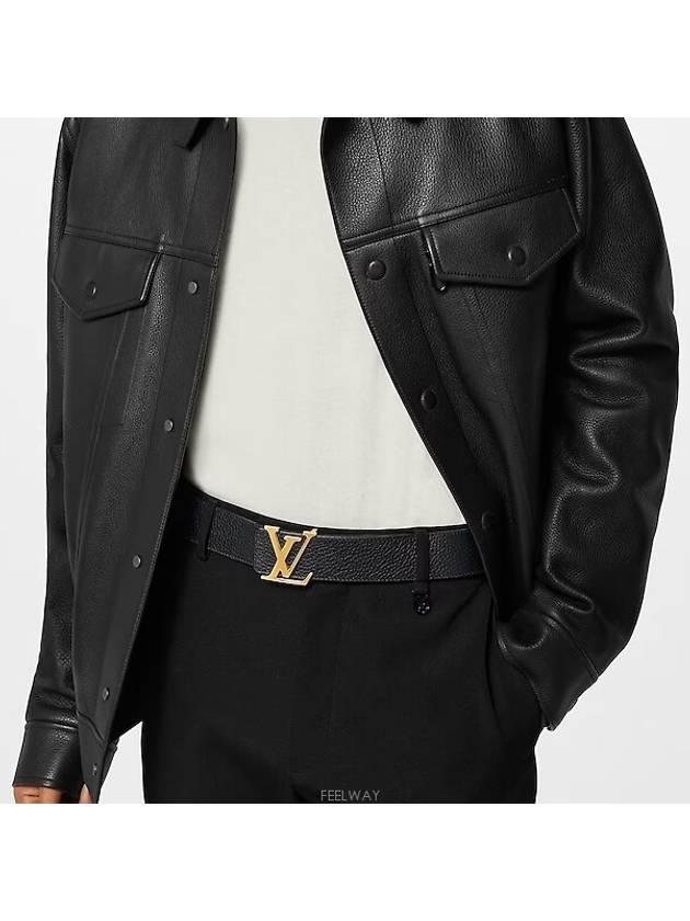 Initiales 40MM Reversible Leather Belt Black Brown - LOUIS VUITTON - BALAAN 5