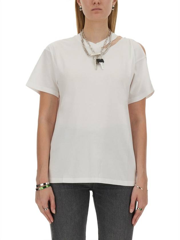 T-SHIRT WITH SAFETY PINS - MAISON MARGIELA - BALAAN 1