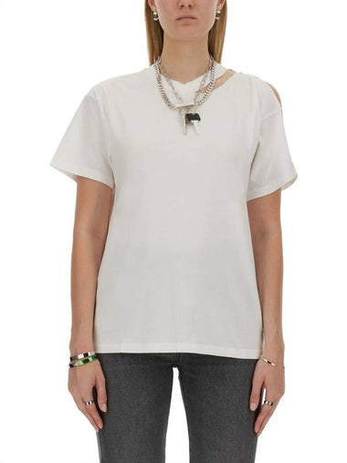 T-SHIRT WITH SAFETY PINS - MAISON MARGIELA - BALAAN 1