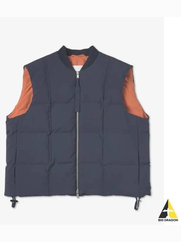 Women's Zipper Down Vest Navy - JIL SANDER - BALAAN 2