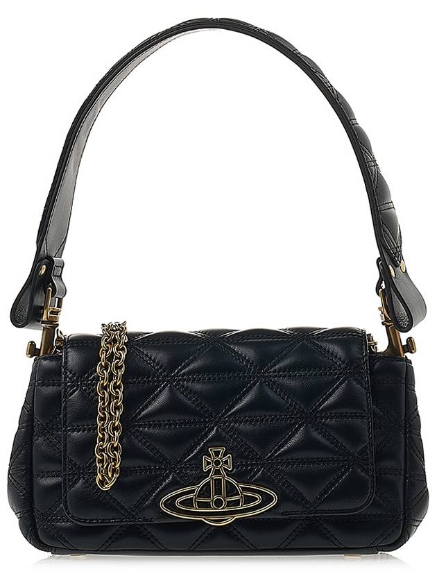 Quilting Leather Shoulder Bag Black - VIVIENNE WESTWOOD - BALAAN 2