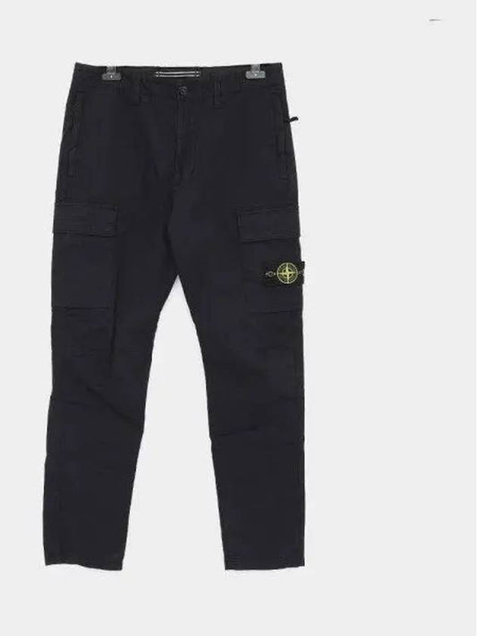 Compass Badge Gabardine Cargo Straight Pants Navy - STONE ISLAND - BALAAN 2