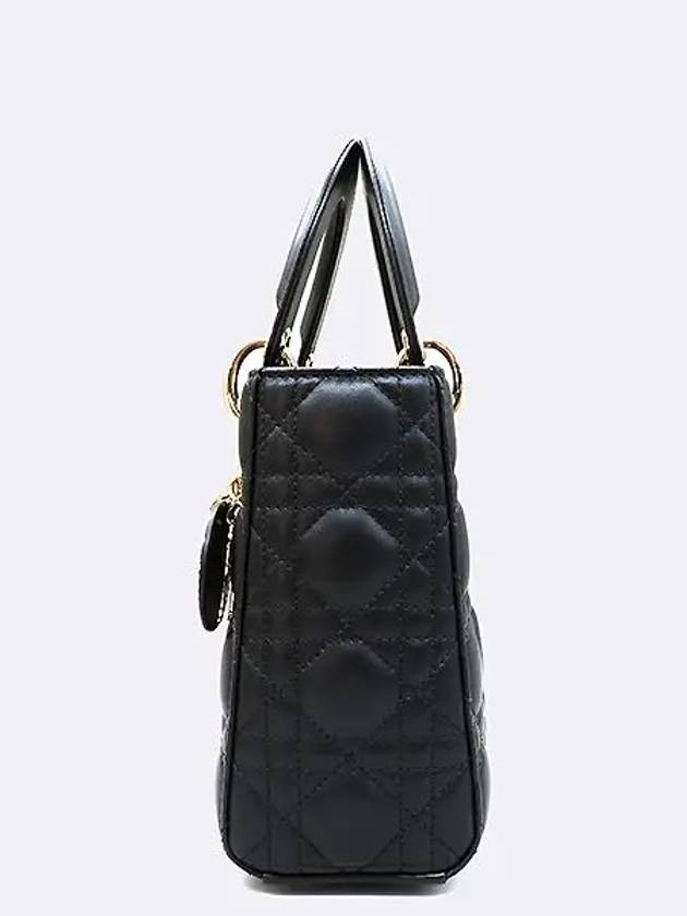 M0538ONGE Black Sheepskin Cannage Lady My ABC Small Tote Bag Shoulder Strap 2WAY - DIOR - BALAAN 3