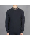 Sea Island Crew Neck Knit Top Navy - CP COMPANY - BALAAN 2