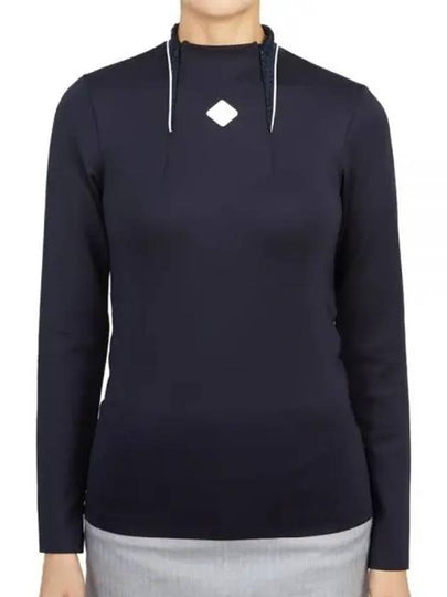 Golf Twinny Zip Mid Layer Long Sleeve T-Shirt Navy - J.LINDEBERG - BALAAN 2