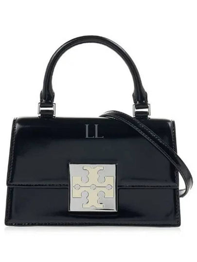 Bonbon Spazzolato Top Handle Mini Cross Bag Black - TORY BURCH - BALAAN 2